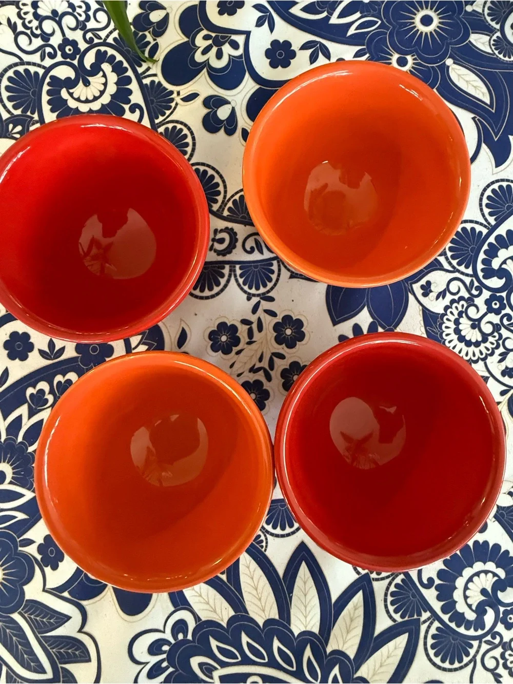 Anthropologie Biscuit Stackable Glazed Ceramic Little Dipping Bowls Set of Four
